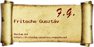Fritsche Gusztáv névjegykártya