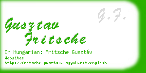 gusztav fritsche business card